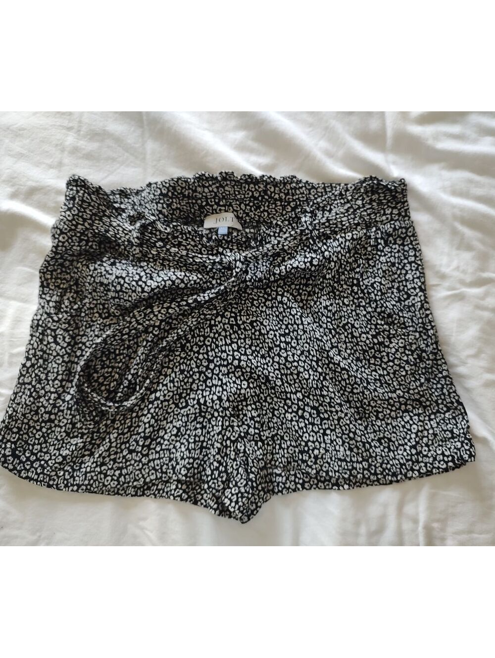 Jolt Women's Black and White Leopard Print Shorts XL